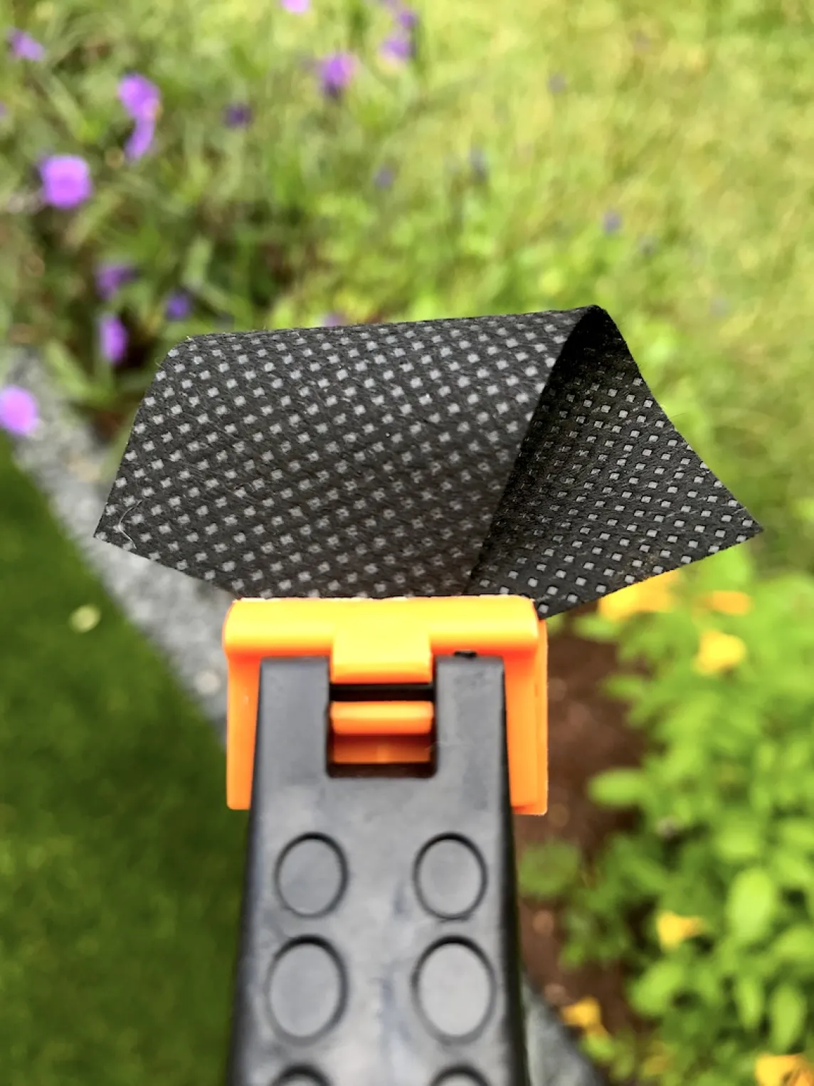 1.5oz Black Spunbond (point bonded) Landscape Fabric Dual Side View