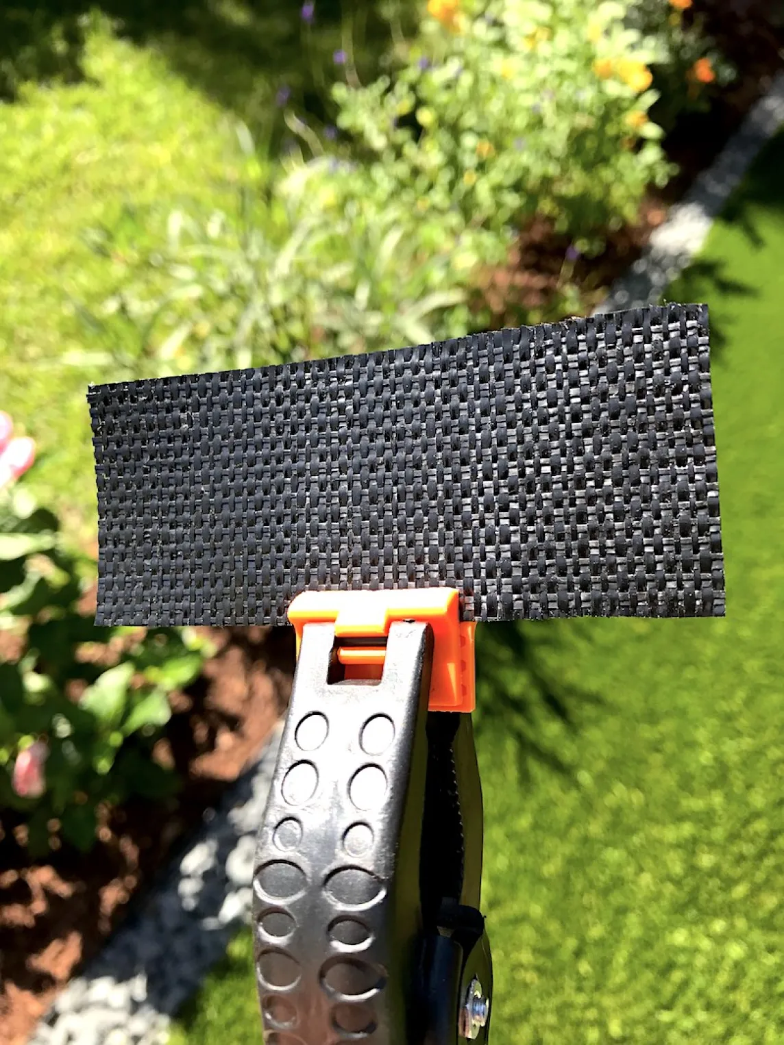 3.2oz Black Woven Landscape Fabric Angled View